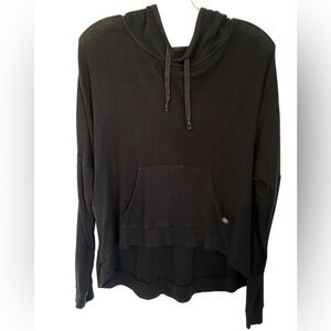 Victoria's Secret Supermodel Essentials Black Hooded Sleep  Shirt Ladies Med